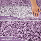 Yimobra Large Bathroom Rug Non Slip 36x24 Inch, Extra Thick Soft Absorbent Chenille Bath Mat, Machine Washable Quick Dry Bath Rugs for Bathroom Floor, Tub and Shower, Home Decor Accessories, Lilac