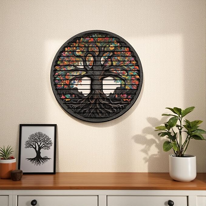 Tree Of Life, Carved Wood Wall Art, 3D Wall Decor, Home Decor, Housewarming Gift, Wall Hangings, Round Wall Art, Wooden Wall Decor,Home Art, Home Decor