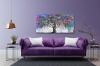 CIRABKY Tree Wall-Art For Bedroom - Abstract Art Wall Decor - Graffiti Wall Art For Living Room Large Size Colorful Pictures Poster Ready To Hang 40" x 20"