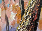 Alenoss 3D Oil Paintings 48x24 Inches Hand Painted Abstract Landscape Romantic Canvas Wall Paintings Home Decorations Texture Framed Wall Art for Living Room Bedroom Wall Decor Ready to Hang