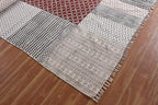 Area Rug 5x8 Kilim Rug Brown & Beige Cotton Dhurrie Geometric Design 0.19 inches Stone Easy Washable Rug Hand Wash Cotton Carpet Flatweave Rug Indoor Outdoor Rugs for Living Room, Bedroom