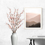 4Pcs Cherry Blossom Branches Artificial Flowers for Spring Summer Indoor Decoration,Faux Long Stem Artificial Flowers for Wedding Home Office Bedroom Party Table Centerpieces Decor (Pink)