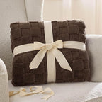 Bedsure GentleSoft Fall Throw Blanket for Couch Brown - Checkered Fleece Blankets Gifts for Women Men Girls, Cute Soft Cozy Throw for Bedroom Home Decor Gifts, 50x60 Inches