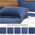 Love's cabin Twin Quilt Set Navy Blue Bedspreads - Soft Bed Summer Lightweight Bedspread Comforter - Modern Style Coin Pattern Coverlet for All Season - 2 Pieces (1 Quilt, 1 Pillow Sham)