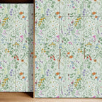 Wallpaper Peel and Stick - 17.5INX393.7inch Wallpapers Bloom Wall Paper Vintage Flower Vinyl Peel and Stick Wallpaper Cabinet Contact Paper, Modern Wallpaper for Home Deco