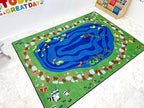 KIDCARPET.COM Nature All Around Rectangle Classroom Rug | Bordered Area Rug for Preschool Daycare Learning, 7'6" x 12'