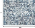 MICRODRY - Area Rug, Low-Profile Design for a Sleek, Bulk-Free Look. Machine Washable, Stain-Resistant, Skid-Resistant Backing, Ideal for Bedroom, Living Room, Kitchen, or Entryway, 8x10, Lila (Blue)