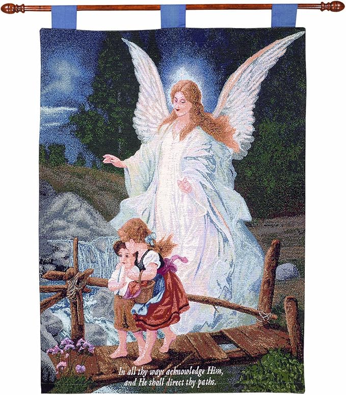 Manual Inspirational Collection 26 X 36-Inch Wall Hanging and Finial Rod, Direct Thy Paths with Verse