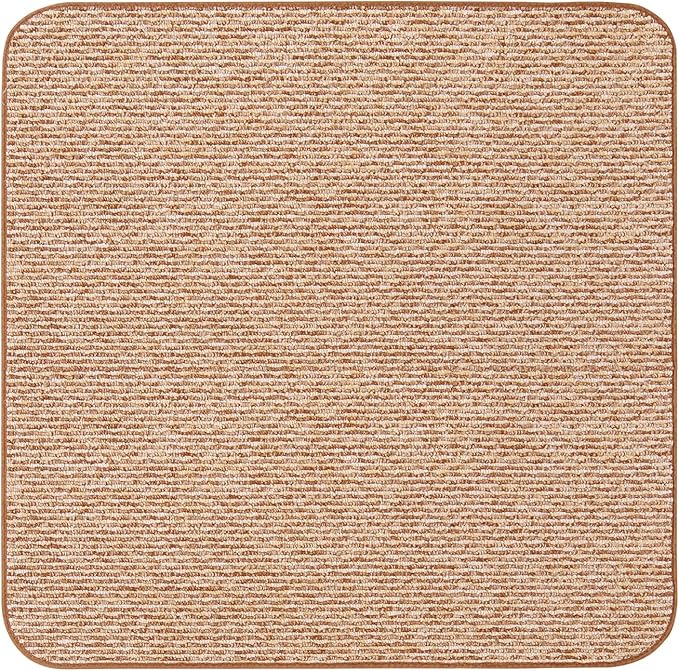 House, Home and More Skid-Resistant Carpet Indoor Area Rug Floor Mat - Praline Brown - 5 Ft X 5 Ft - Non Slip Rubber Backing, Stain Resistant, Dog Friendly, Living Room Bedroom Kitchen Entryway