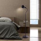 O'Bright Nova - Adjustable Floor Lamp with Flexible Gooseneck and Rotatable Shade, E26 Socket, 10-Inch Base - Ideal for Reading, Bedside, Living Room, Antique Brass