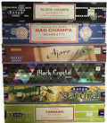 Nag Champa Incense Stick Packs - Assorted Fragrances - Hand Rolled & Non-Toxic - Perfect for Meditation and Relaxation - Home Fragrance Gift Pack - 15g, Set of 6 Aromas (Stress Relief Pack)