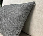 Aiking Home Woven Fine Faux Linen Throw Pillow Cover, Size 12"x18", Gray