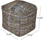 Christopher Knight Home Harris Fabric Pouf, Khaki