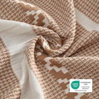 Bedsure Waffle Weave Duvet Cover King - 100% Cotton Boho Duvet Cover Set with 2 Pillowcases - Extra Soft Terracotta Textured Comforter Cover with Zipper Closure (King, 104"x90")