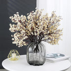 JAKY-Global Babys Breath Fabric Cloth Artificial Flowers 12 Bundle European Fake Silk Plants Decor Wedding Party Decoration Bouquets Real Touch DIY Home Garden (Champagne-12 pcs)
