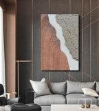 Hand Painted Abstract Thick Texture Art Oil Painting Minimalism Wall Art Oil Painting Texture Wall Art on Canvas 36x24 Inch