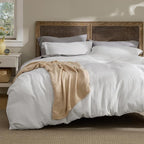 Bedsure Luxury Waffle Duvet Cover King Size - Textured Duvet Cover Set, Soft, Breathable Bedding Set (104"x90") with 2 Pillow Shams for All Season, Pure White, Comforter Not Included