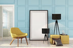Director Floor Lamp, 48.5"Hx18"W, Black