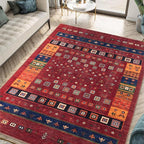 Keen Home Design 8x10 Rug - Machine Washable Area Rug with Non-Slip Backing, Ideal for Living Room, Dining Room, Bedroom - Vintage, Easy Clean, Durable, Low Pile Rug - (8' x 10')