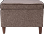 Spatial Order Home Decor | Dinah Collection Modern Storage Ottoman | Ottoman with Storage for Living Room & Bedroom (Chocalate Brown)