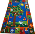 KIDCARPET.COM Forest Fun Rectangle Classroom Rug | Bordered Area Rug for Preschool Daycare Learning, 6' x 8'6"