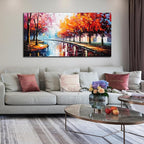 Large Canvas Wall Art for Living Room Bedroom Home Office Road Trees Landscape Picture Framed Canvas Prints Modern Artwork Ready to Hang Size 30x60