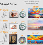 AMT 2 Pack 5 Inch Acrylic Plate Stands for Display Plate Holder Display Stand + Frame Holder Stand for Picture, Decorative Plate, Book, Photo Easel