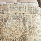 Oversized Vintage Pattern Blanket 120x120 Inches, Giant 10'x10' for Bed, Travel, and Camping, Extra Large Soft Blanket for The Whole Family and Outdoor,Beige