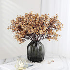 JAKY-Global Babys Breath Silk Artificial Flowers Bulk 6pcs for Fall Decor Fake Flower Bouquet Bulk for Home Kitchen Indoor Bouquet Floral Arrangement Table Centerpieces Farmhouse Decor(Khaki)