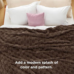Bedsure GentleSoft Blankets Queen Size for Bed - Super Soft Cozy Blanket for Women Men Girls, Large Fuzzy Fleece Throw for Bedroom Decor, Brown, 90x90 Inches