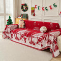 MYSKY HOME Christmas Couch Cover, Sofa Cover for 3 Cushion Couch, Non-Slip Soft Sofa Slipcover Protector, Sofa Covers Washable, Couch Covers for Sectional Sofa, Sofa Towel for Pet Cat Dog, 71" x 134"