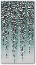 Epicler Large-Scale Oil Painting on Canvas Wall Art,46x23 inches Hand-Painted White Flower Wall Painting, Abstract Canvas Wall Art for Home Wall Decoration