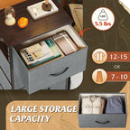 WLIVE Dresser with 4 Drawers, Storage Tower, Organizer Unit, Fabric Dresser for Bedroom, Hallway, Entryway, Closets, Sturdy Steel Frame, Wood Top, Easy Pull Handle, Dark Grey
