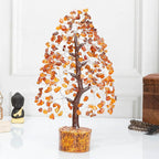 Carnelian Chakra Tree of Life - Crystal for Positive Energy, Handmade Gemstone Feng Shui Decor, Good Luck Money Tree Bonsai - Orange Healing Crystals for Sacral Chakra, Prosperity Gift