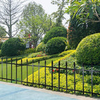 ARIFARO Metal Garden Fence 18" H x 22" W (5 Pack, Length 9.16 ft) Decorative Fencing, No Dig Border Fencing for Outdoor Patio Yard Flower Bed Animal Barrier