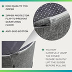 Large 22" Sturdy Ottoman Pouf for Living Room, Bedroom, Playroom, High Density Foam Filling Footrest, Side Table, Extra Seating Home College Dorm Décor Extra Firm (Gray)