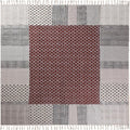 Kilim Runner 3x20 Cotton Runner Rug Brown & Beige Indoor Outdoor Runner 0.19 inches Stone Easy Washable Hand Wash Cotton Carpet Flatweave Runner Rugs for Hallway, Staircases, Corridor Runner
