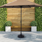 Home Zone Living 40lb Round Fillable Patio Umbrella Base Stand, 18in, Pole Holder, Water, Sand, Fits Poles Up to 1.9in(48mm) Diameter, UV Resistant, Lawn, Deck, Backyard, Garden, Spa, Pool, USA-Based