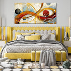 Large Abstract Canvas Wall Art for Living Room Bedroom Home Office Modern Wall Decor Line Geometric Abstract Picture Framed Canvas Prints Size 30x60