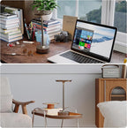1 Pack Rechargeable Table Lamps Cordless, Portable 5000mAh Outdoor Table Light, 3 Color Stepless Dimming LED Table Lamp with Memory Function, for Home/Dinner/Patio/Restaurant.(Light Cafe)