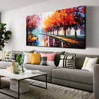 Large Canvas Wall Art for Living Room Bedroom Home Office Road Trees Landscape Picture Framed Canvas Prints Modern Artwork Ready to Hang Size 30x60