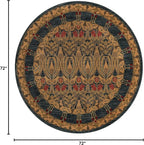 Rugs.com Chelsea Collection Rug – 6' Round Navy Blue Medium Rug Perfect for Kitchens, Dining Rooms