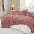 Bedsure GentleSoft King Size Blanket for Bed - Super Soft Cozy Blankets for Women Men Girls, Large Fuzzy Fleece Throw for Bedroom Decor, Dusty Pink,108x90 Inches