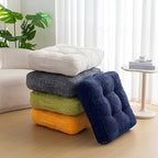 6" Washable Floor Pillow Cushion for Adults, Meditation Cushion Pillow, Large Square Floor Sitting, Removable Tufted Corduroy Cover, for Tatami Living Room or Yoga, 22x22 Inch, 2Pack, Machine Washable