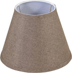 Aspen Creative 56029, Empire Uno Lamp Shade in Wenge Brown Burlap Textured Fabric, 5" Top x 9" Bottom x 7" Slant Height, Slip UNO 33mm