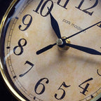 Park Madison Vintage Table Clock Series Mantel Clock,12.5 Inch, Silent Analog Quartz Movement, Mahogany Color (13798)