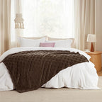 Bedsure GentleSoft Brown Throw Blanket for Couch - Super Soft Cozy Blankets Gifts for Women Men Girls, Cute Small Fleece Throws for Bedroom Home Decor, 50x70 Inches