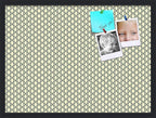 PinPix 27x20 Inch Cork Bulletin Board. This Decorative Framed Pin Board Comes with Yellow and Blue Waves Design and a Satin Black Frame. Ideal for Home Office Decor or Message Board (PinPix-321)