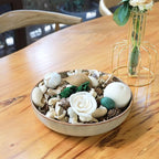 Qingbei Rina Spring Potpourri Dried Flowers,Peach Scented Decorative Potpourri Bowl Filler,Vase Filler,Home Fragrance Smell,Bathroom Decor,14 oz(White)