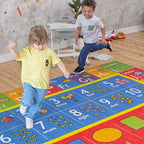 KC Cubs: Educational Rug: ABC Alphabet, Numbers & Shapes - 3x5' Playmat - Interactive Play, Activity Area Carpet, Bedroom-Classroom, Baby-Toddler-Kids
